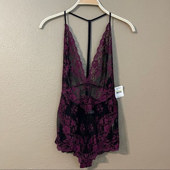 Free People Too Cute To Handle Laced Bodysuit Size M - Picture 4 of 9